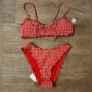 Dippin' Daisy's Red Gingham Bikini Set